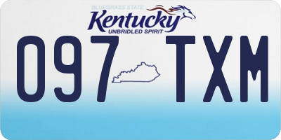 KY license plate 097TXM