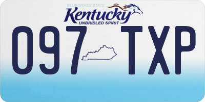 KY license plate 097TXP