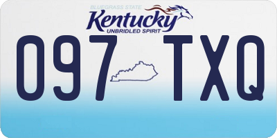 KY license plate 097TXQ