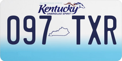 KY license plate 097TXR