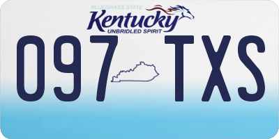 KY license plate 097TXS