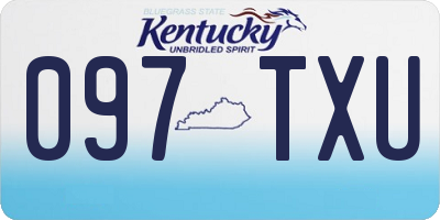 KY license plate 097TXU