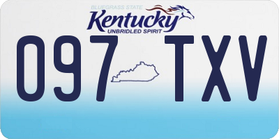 KY license plate 097TXV