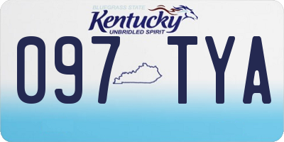 KY license plate 097TYA