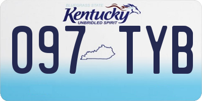 KY license plate 097TYB