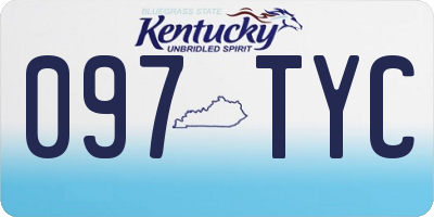 KY license plate 097TYC
