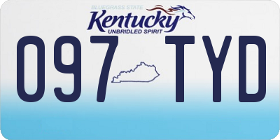 KY license plate 097TYD