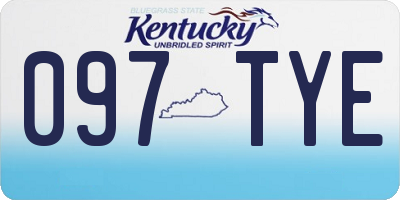 KY license plate 097TYE