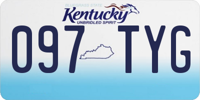 KY license plate 097TYG