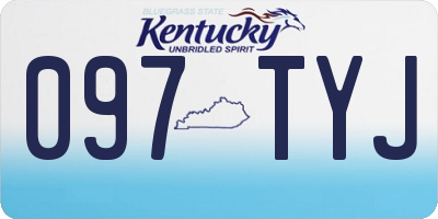KY license plate 097TYJ