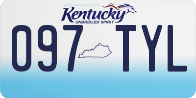 KY license plate 097TYL