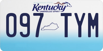 KY license plate 097TYM