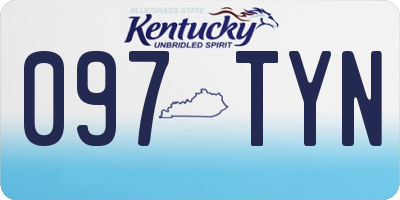 KY license plate 097TYN