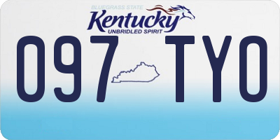 KY license plate 097TYO