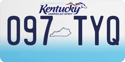 KY license plate 097TYQ