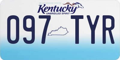 KY license plate 097TYR