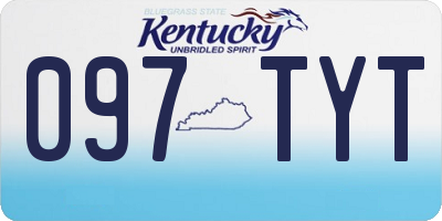 KY license plate 097TYT
