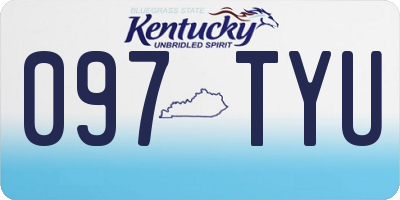 KY license plate 097TYU