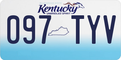 KY license plate 097TYV