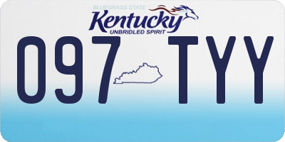 KY license plate 097TYY