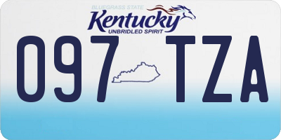 KY license plate 097TZA