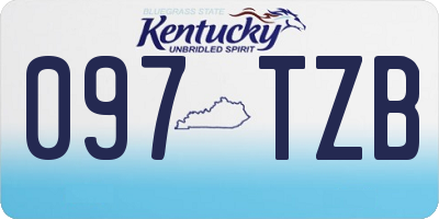 KY license plate 097TZB
