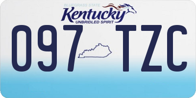 KY license plate 097TZC