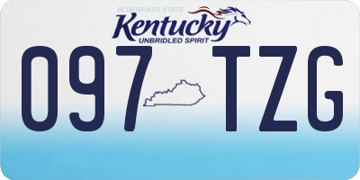 KY license plate 097TZG
