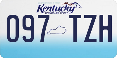 KY license plate 097TZH
