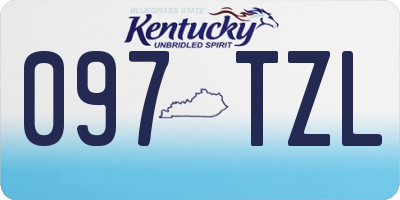KY license plate 097TZL