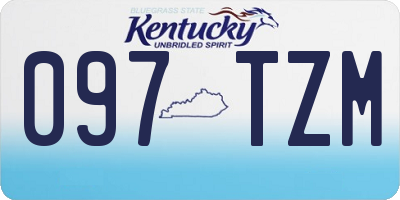 KY license plate 097TZM