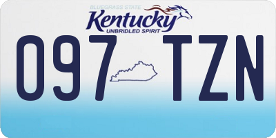 KY license plate 097TZN