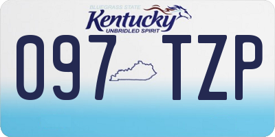 KY license plate 097TZP