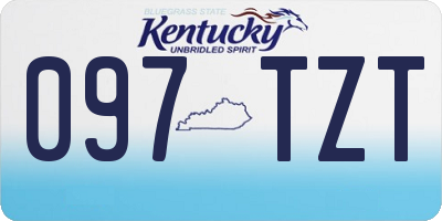 KY license plate 097TZT