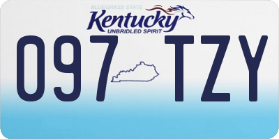 KY license plate 097TZY