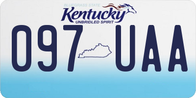 KY license plate 097UAA