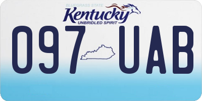 KY license plate 097UAB