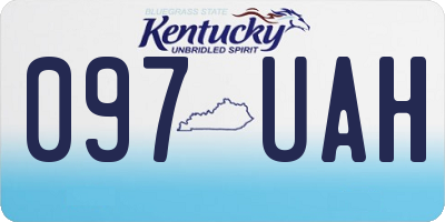 KY license plate 097UAH