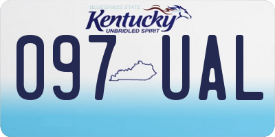 KY license plate 097UAL