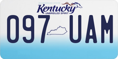 KY license plate 097UAM