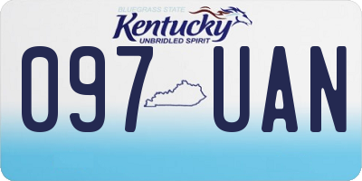 KY license plate 097UAN