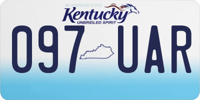 KY license plate 097UAR