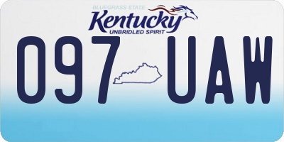 KY license plate 097UAW