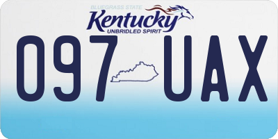 KY license plate 097UAX