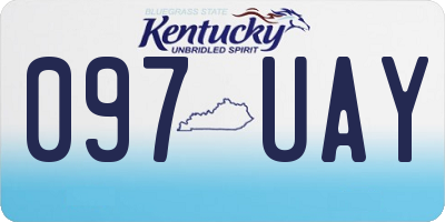 KY license plate 097UAY