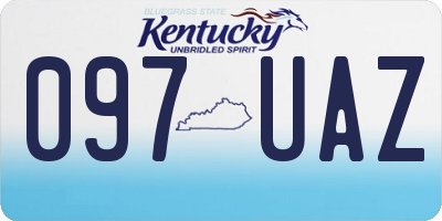 KY license plate 097UAZ