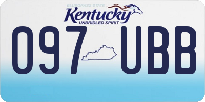 KY license plate 097UBB