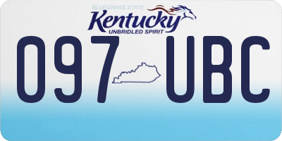KY license plate 097UBC