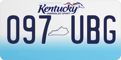 KY license plate 097UBG