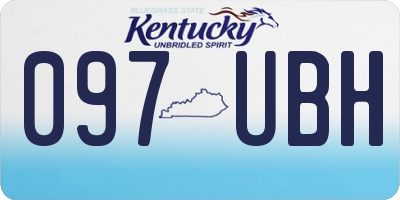 KY license plate 097UBH